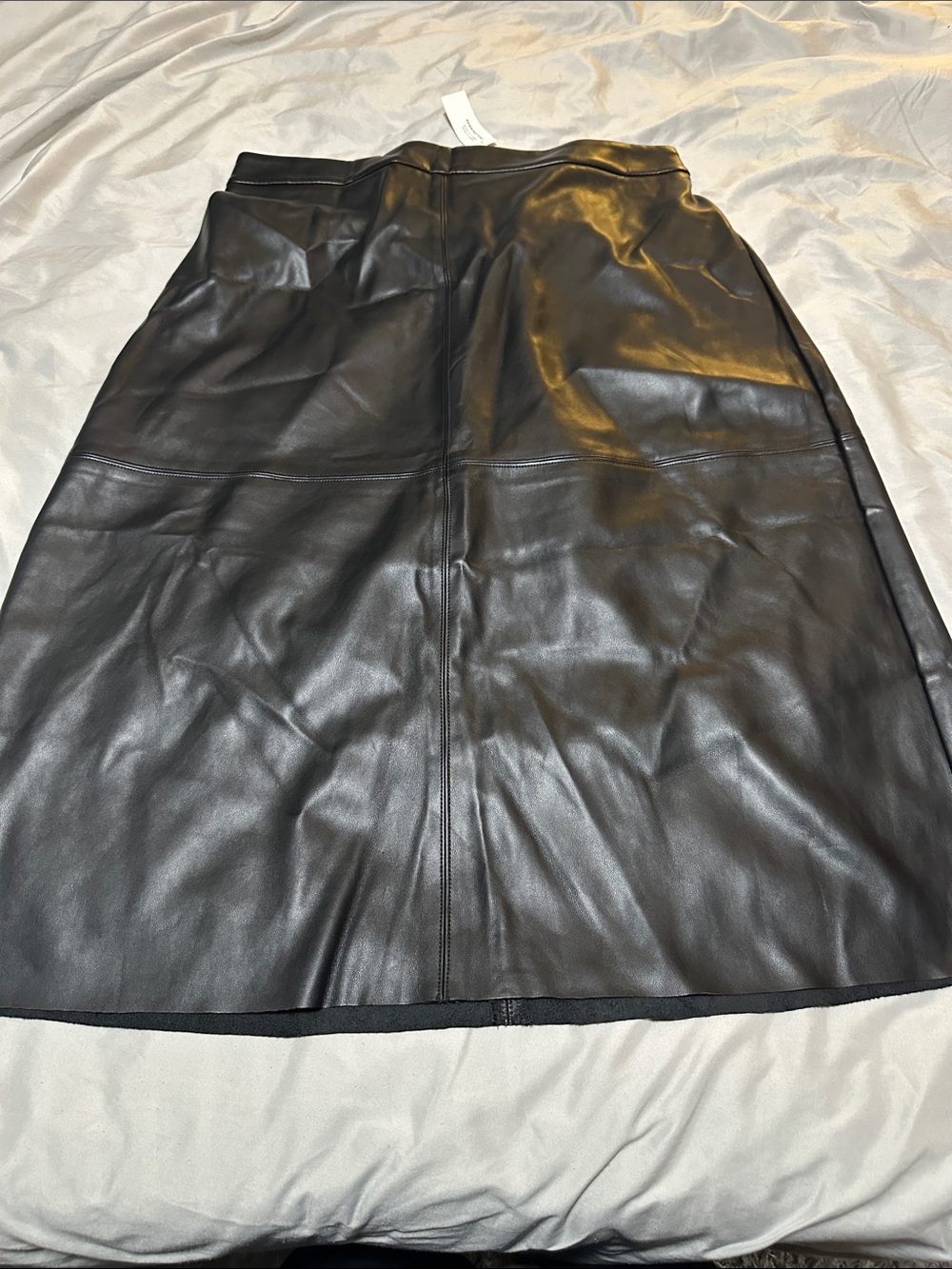 Penningtons Black Faux Leather Midi Skirt